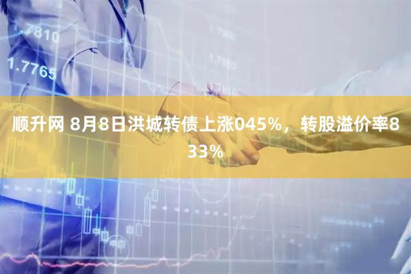 顺升网 8月8日洪城转债上涨045%,转股溢价率833%